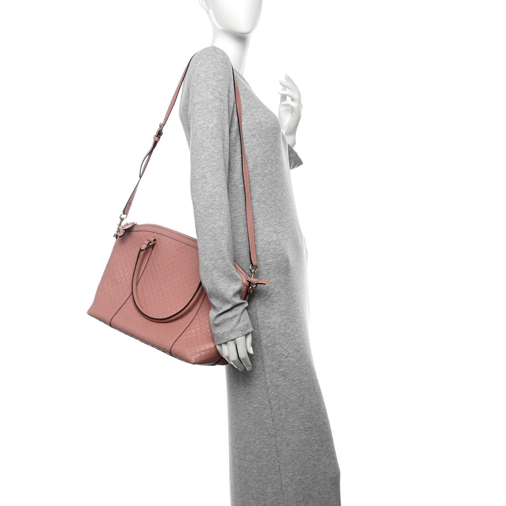 Soft Microguccissima Large Dome Satchel Soft Pink