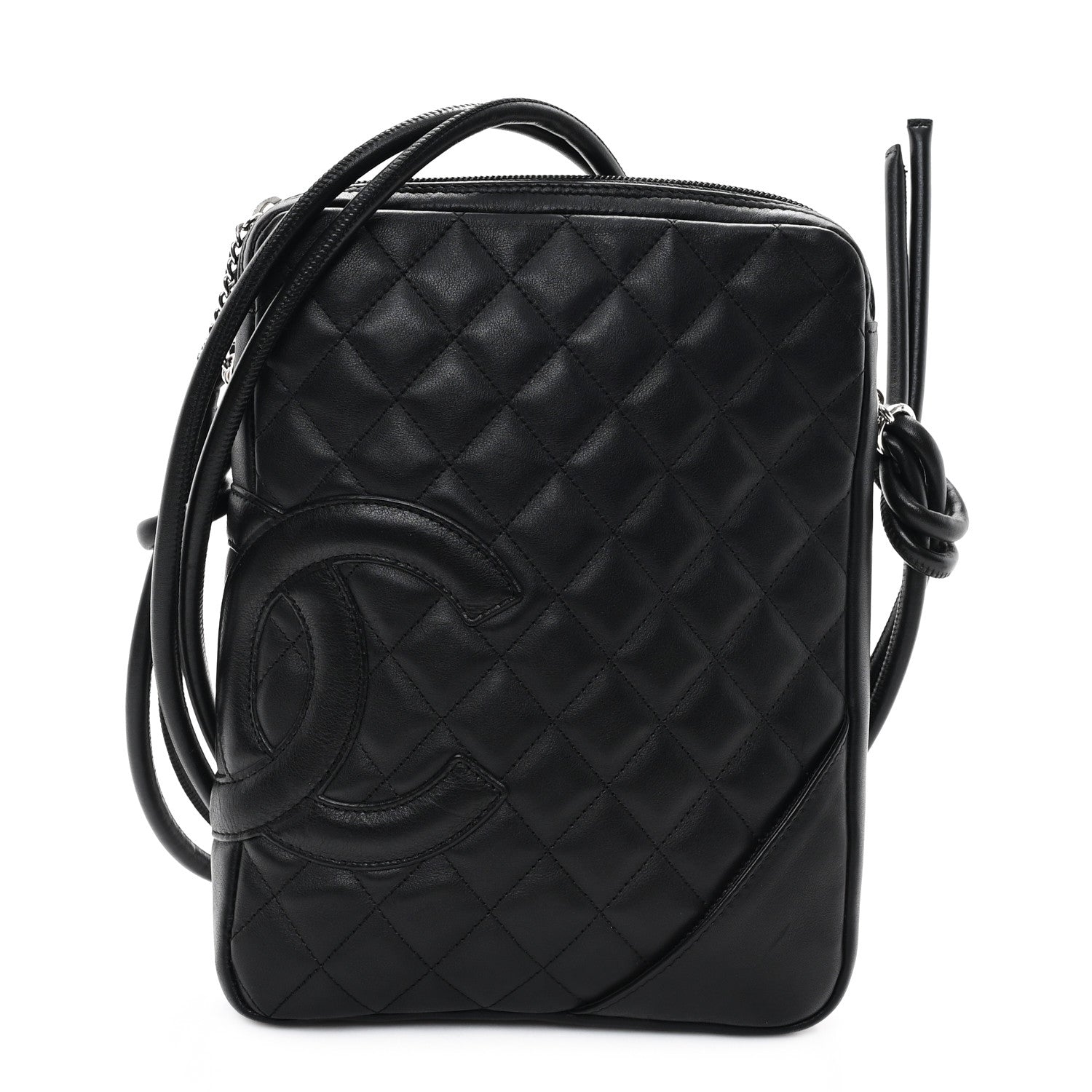 Calfskin Quilted Medium Cambon Messenger Black