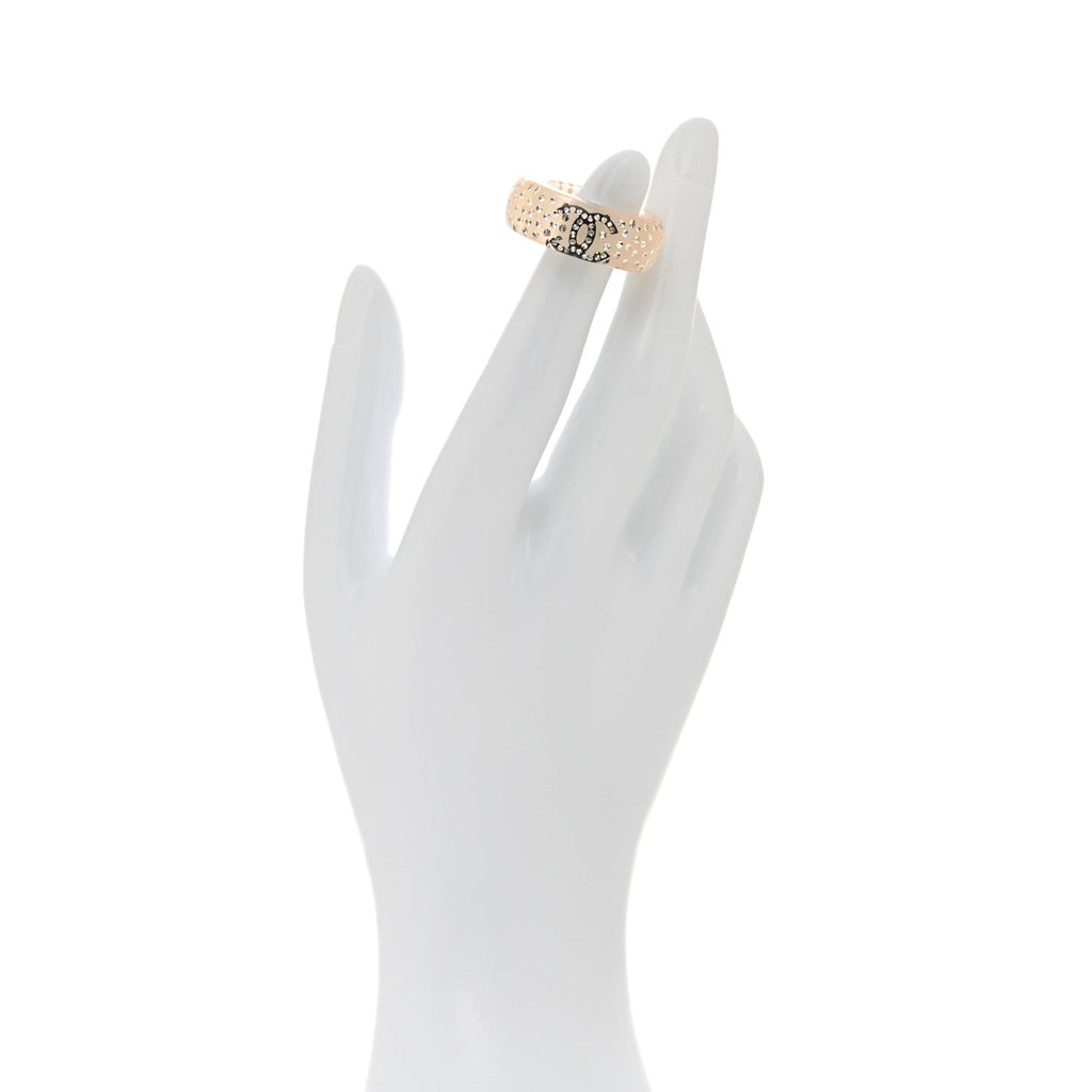 Lucite Crystal CC Ring