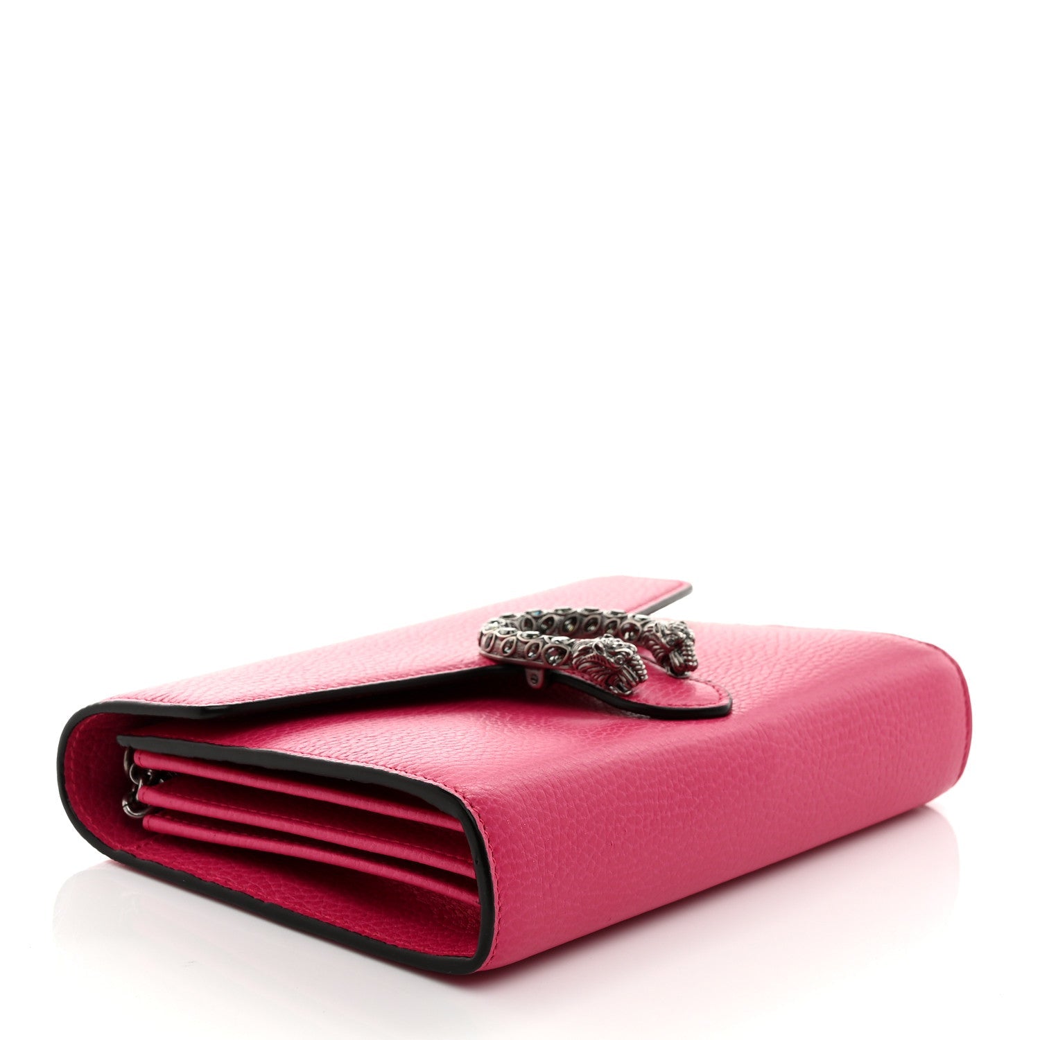 Dollar Calfskin Crystal Mini Dionysus Chain Wallet Box Pink