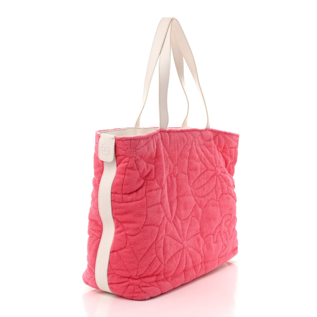 Terry Cotton CC Beach Tote Towel Set Pink