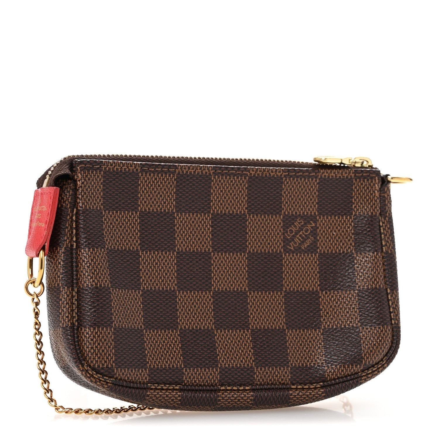 Damier Ebene 2019 Christmas Animation Mini Pochette Accessories Red