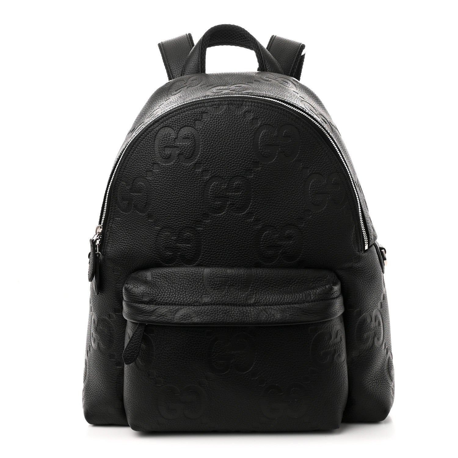 Calfskin Jumbo GG Embossed Medium Backpack Black