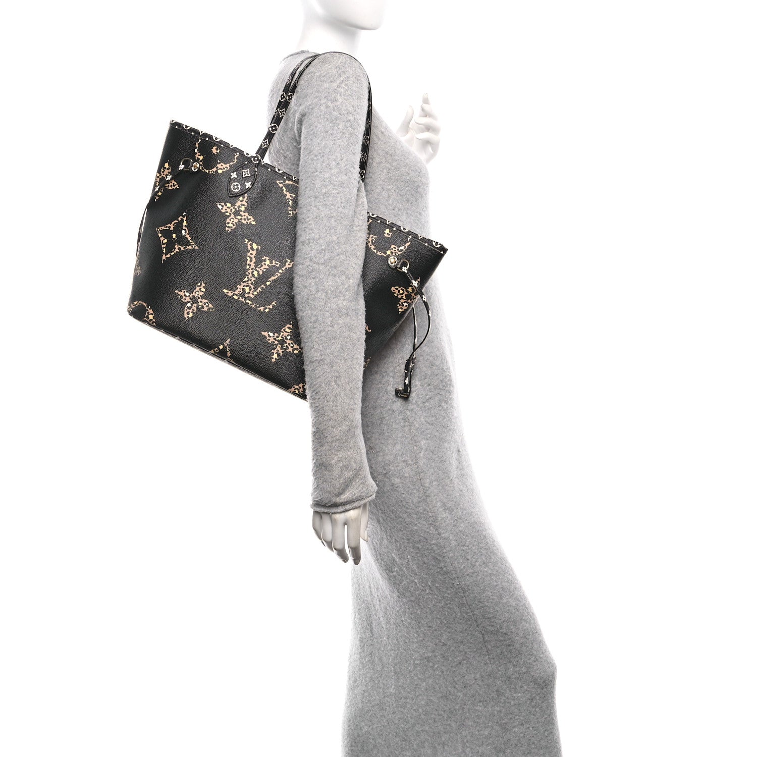 Monogram Giant Jungle Neverfull MM Black