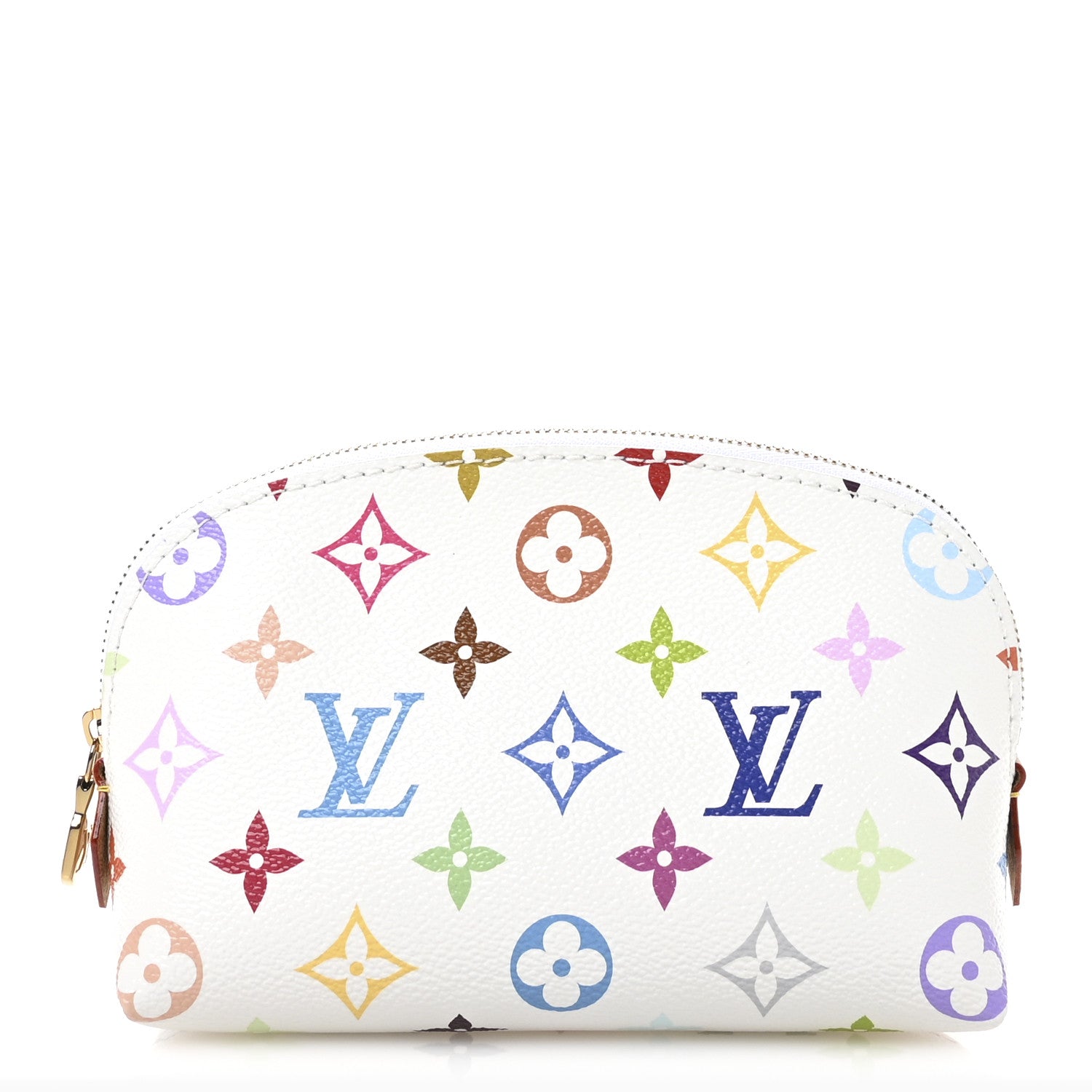 LV X TM Monogram Multicolor Cosmetic Pouch PM White