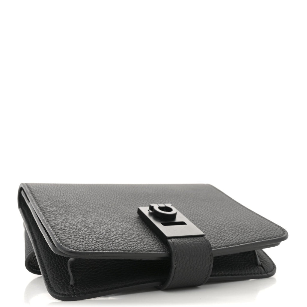 Grained Calfskin Belt Bag Black