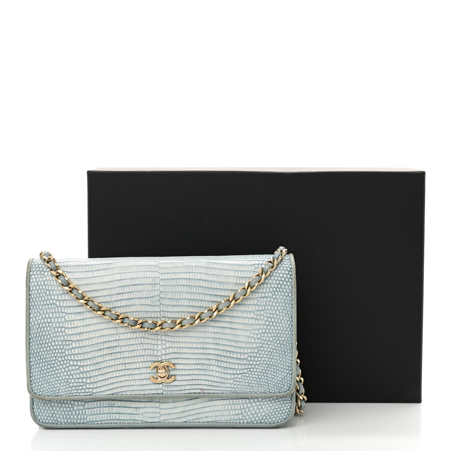 Lizard Wallet on Chain WOC Light Grey