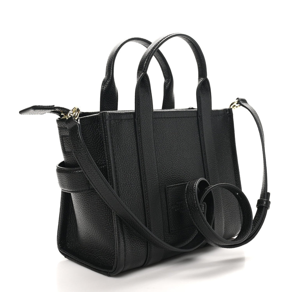 Grained Calfskin Small The Tote Bag Black