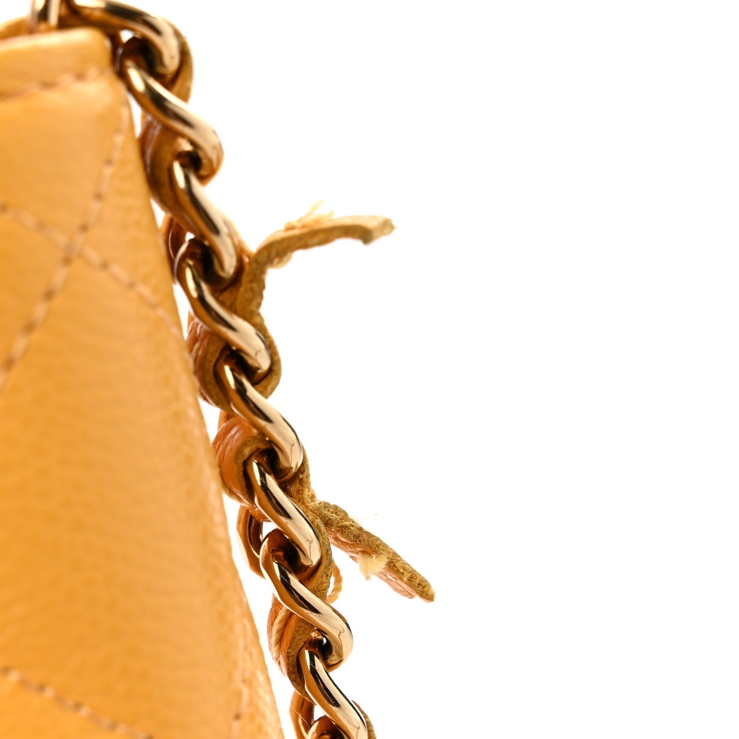 Caviar Quilted Wallet on Chain WOC Yellow
