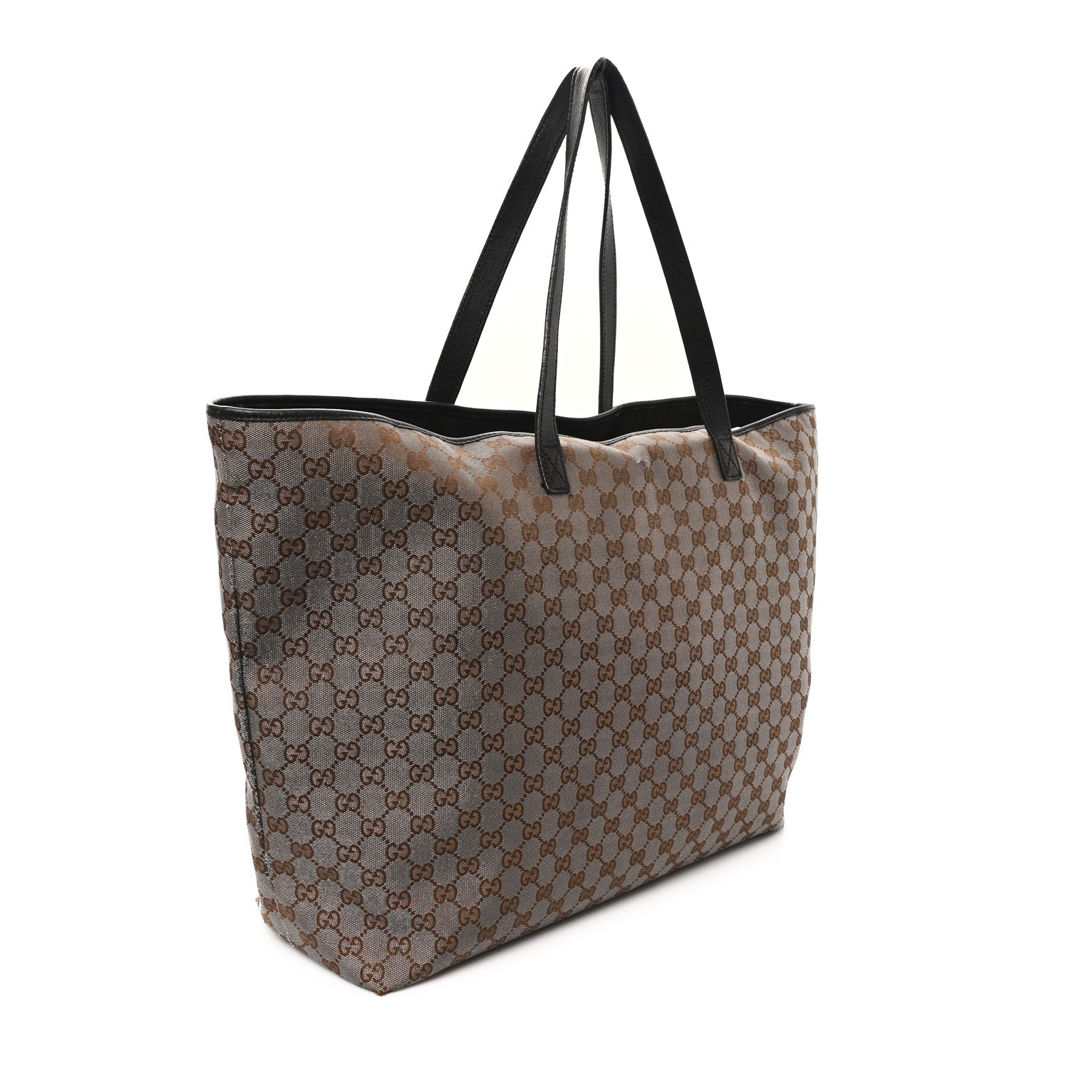 Metallic Monogram XL Shopper Tote Brown