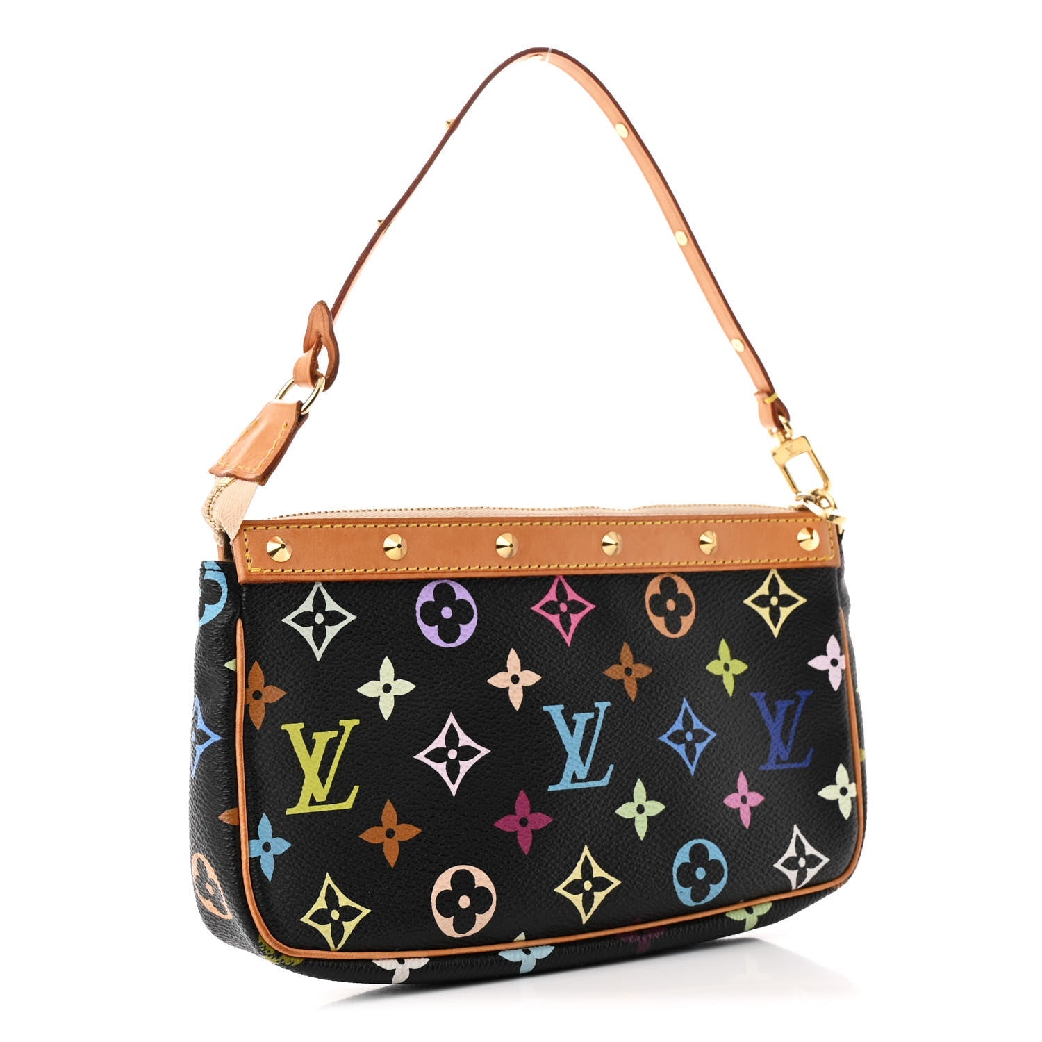 Monogram Multicolor Pochette Accessories Black