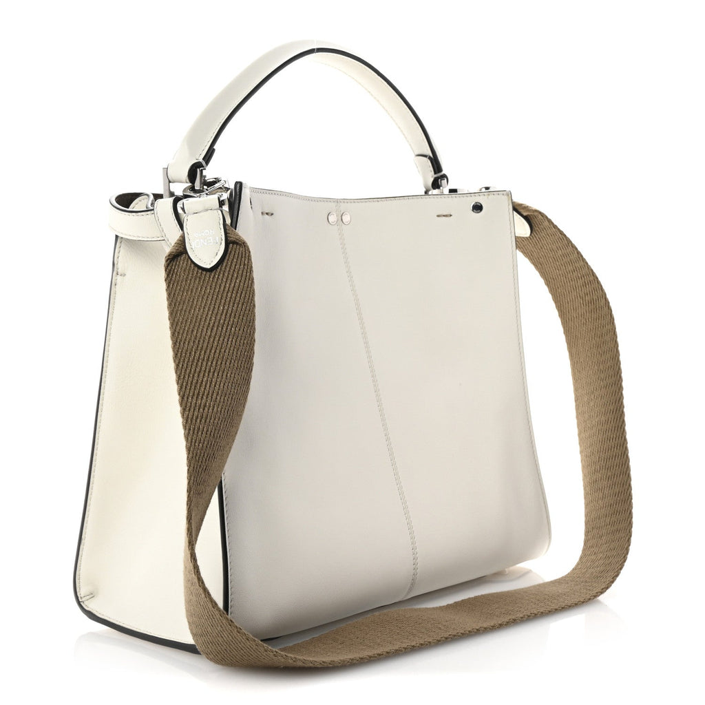 Vitello Seta Glazed Fabric FF 1974 Medium Peekaboo X-Lite Latte Mogano Panna