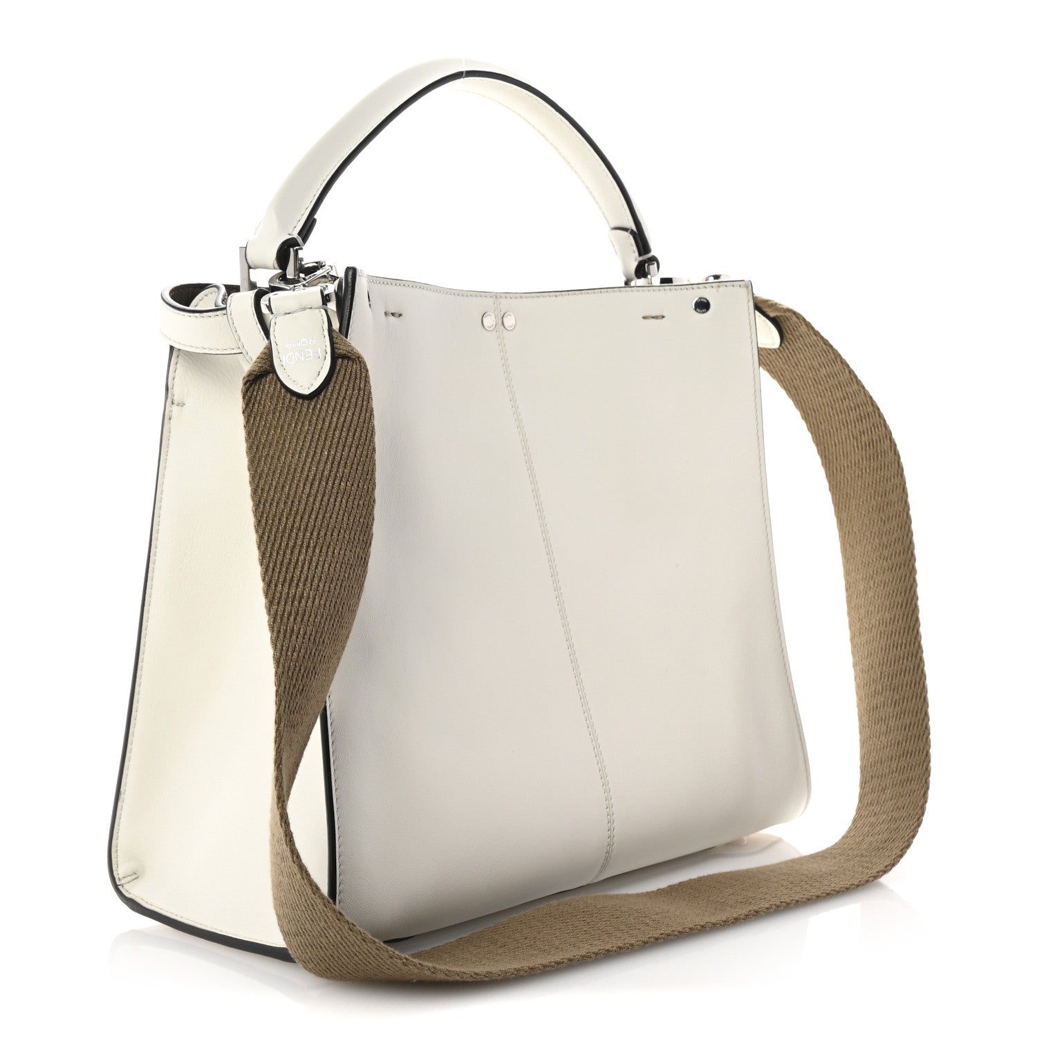 Vitello Seta Glazed Fabric FF 1974 Medium Peekaboo X-Lite Latte Mogano Panna