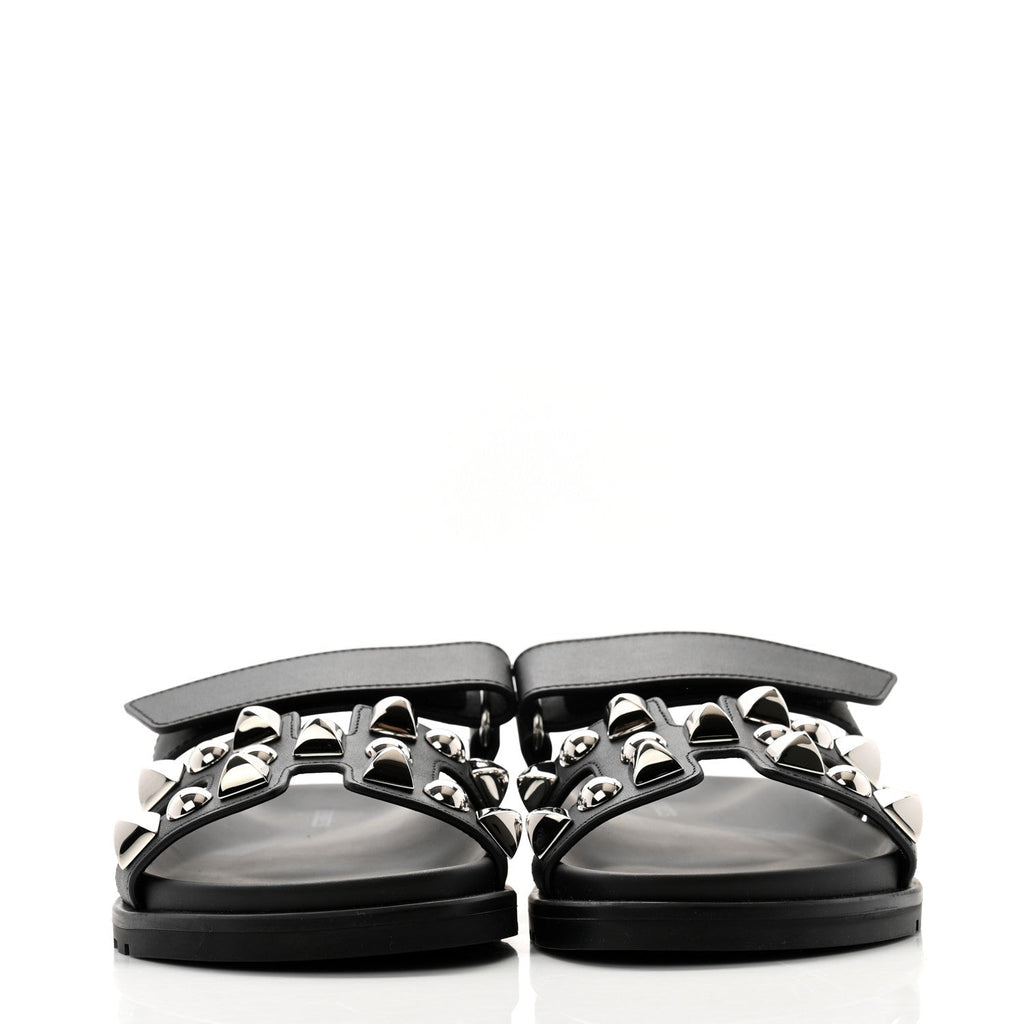 Calfskin Medor Studded Womens Chypre Sandals 35 Black