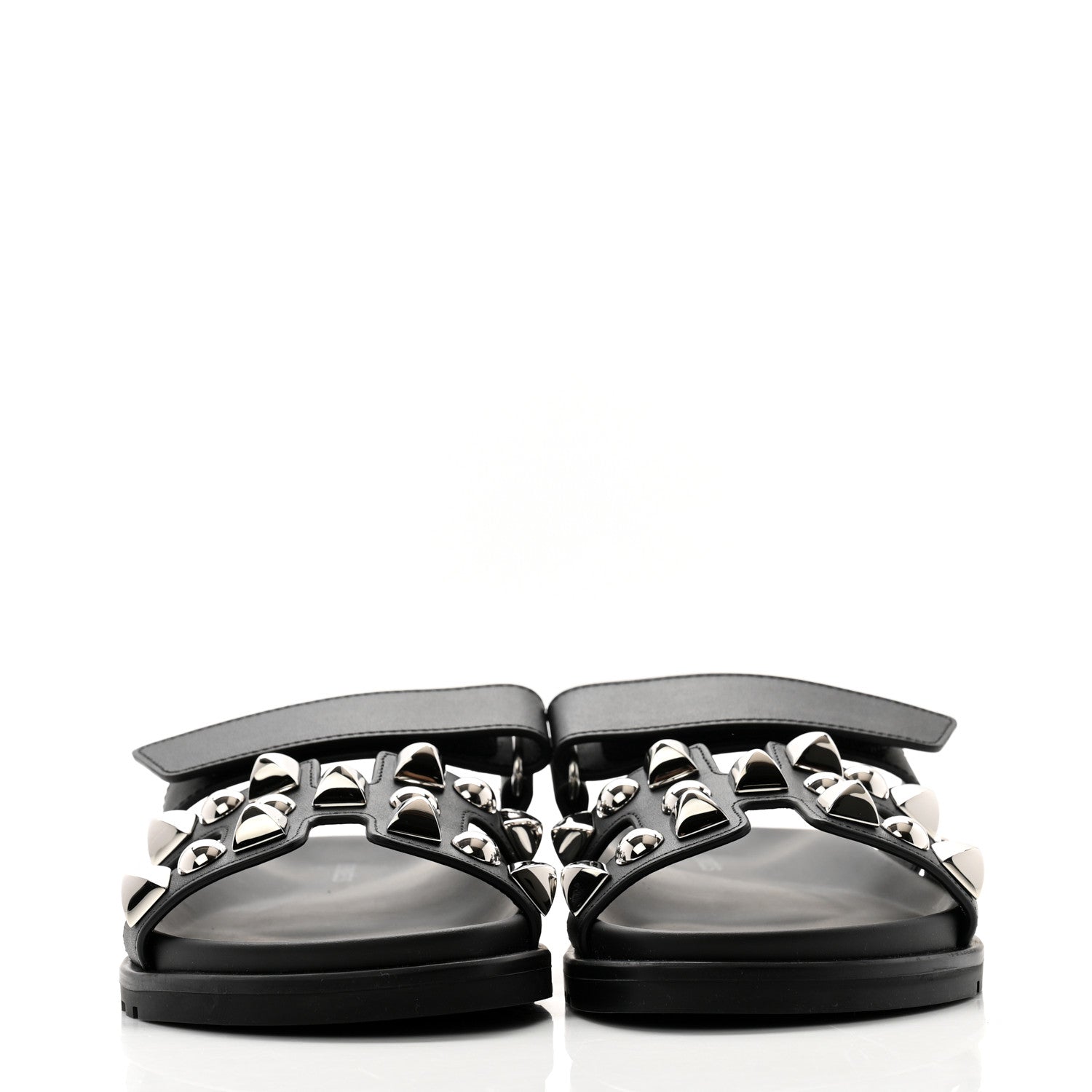 Calfskin Medor Studded Womens Chypre Sandals 35 Black