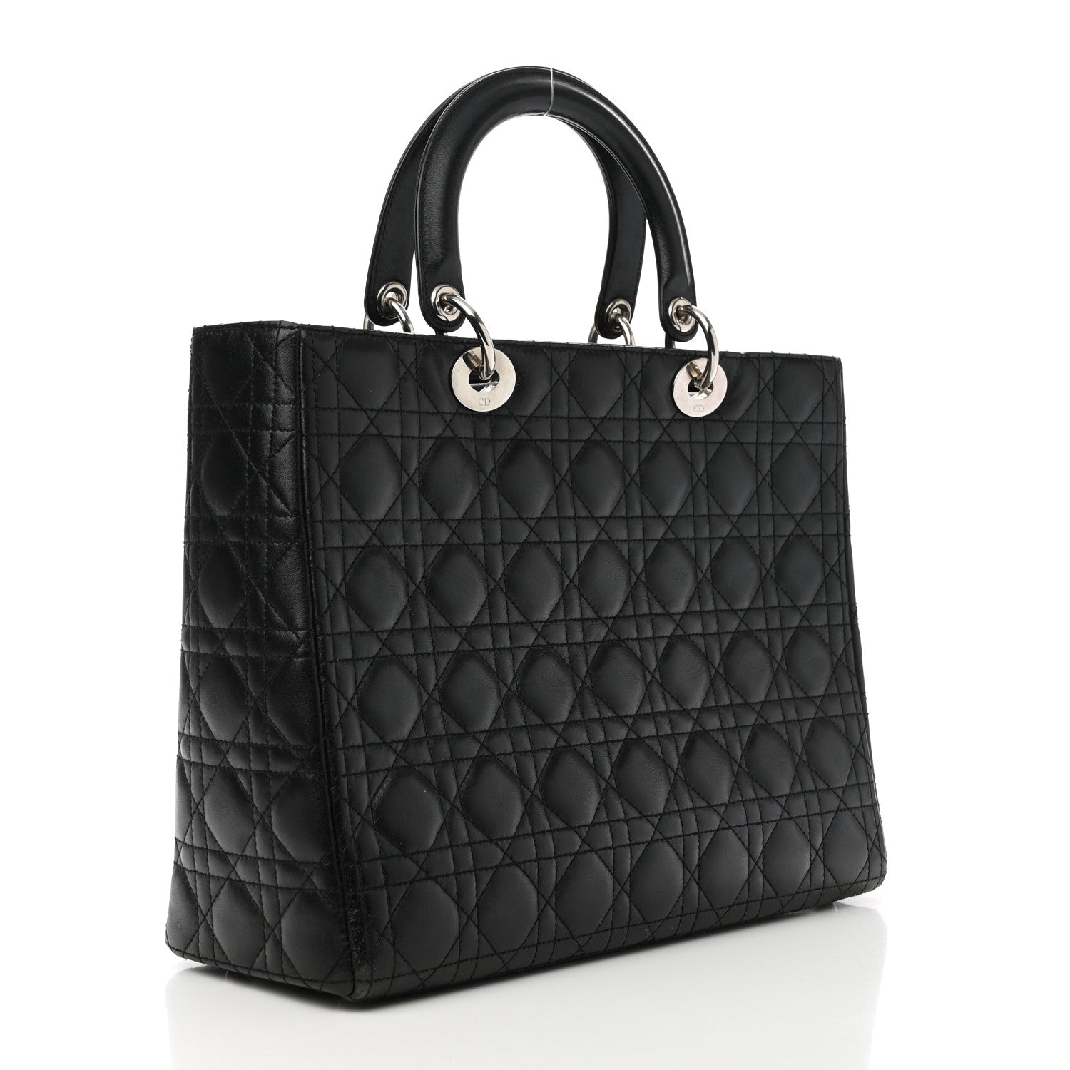 Lambskin Cannage Large Lady Dior Black