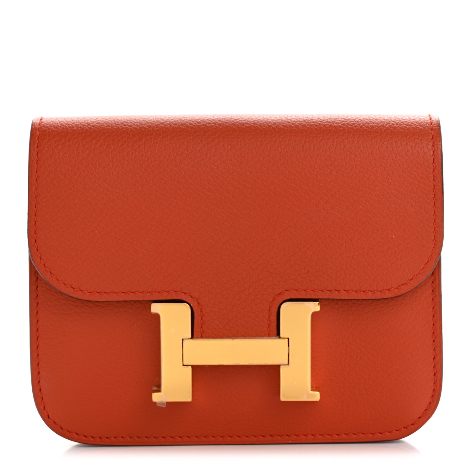 Evercolor Bi-Color Constance Slim Wallet Terre Battue Capucine