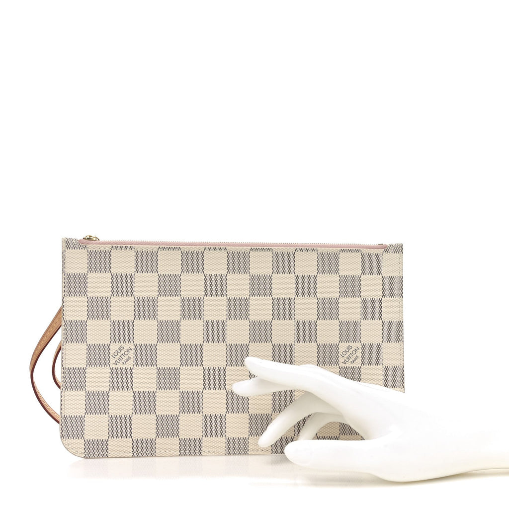 Damier Azur Neverfull MM GM Pochette Rose Ballerine