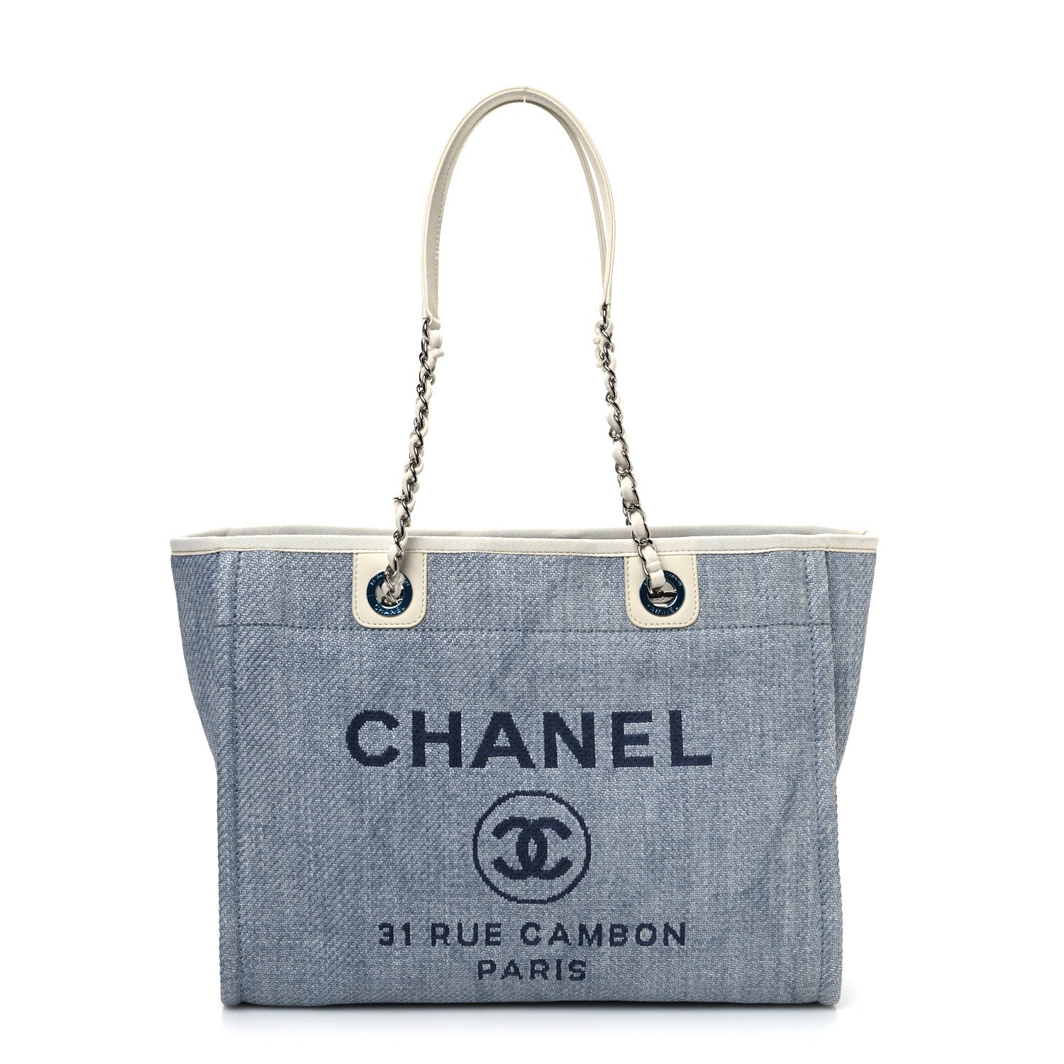 Canvas Small Deauville Tote Denim Blue
