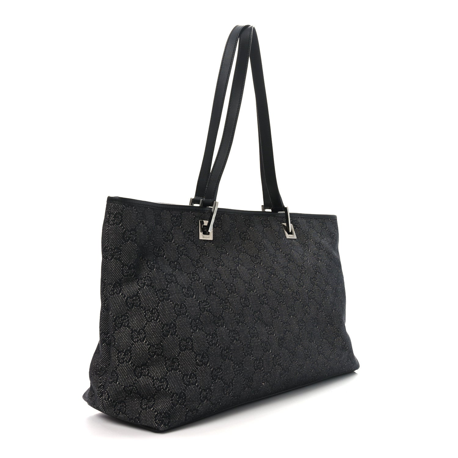 Denim Monogram Tote Black