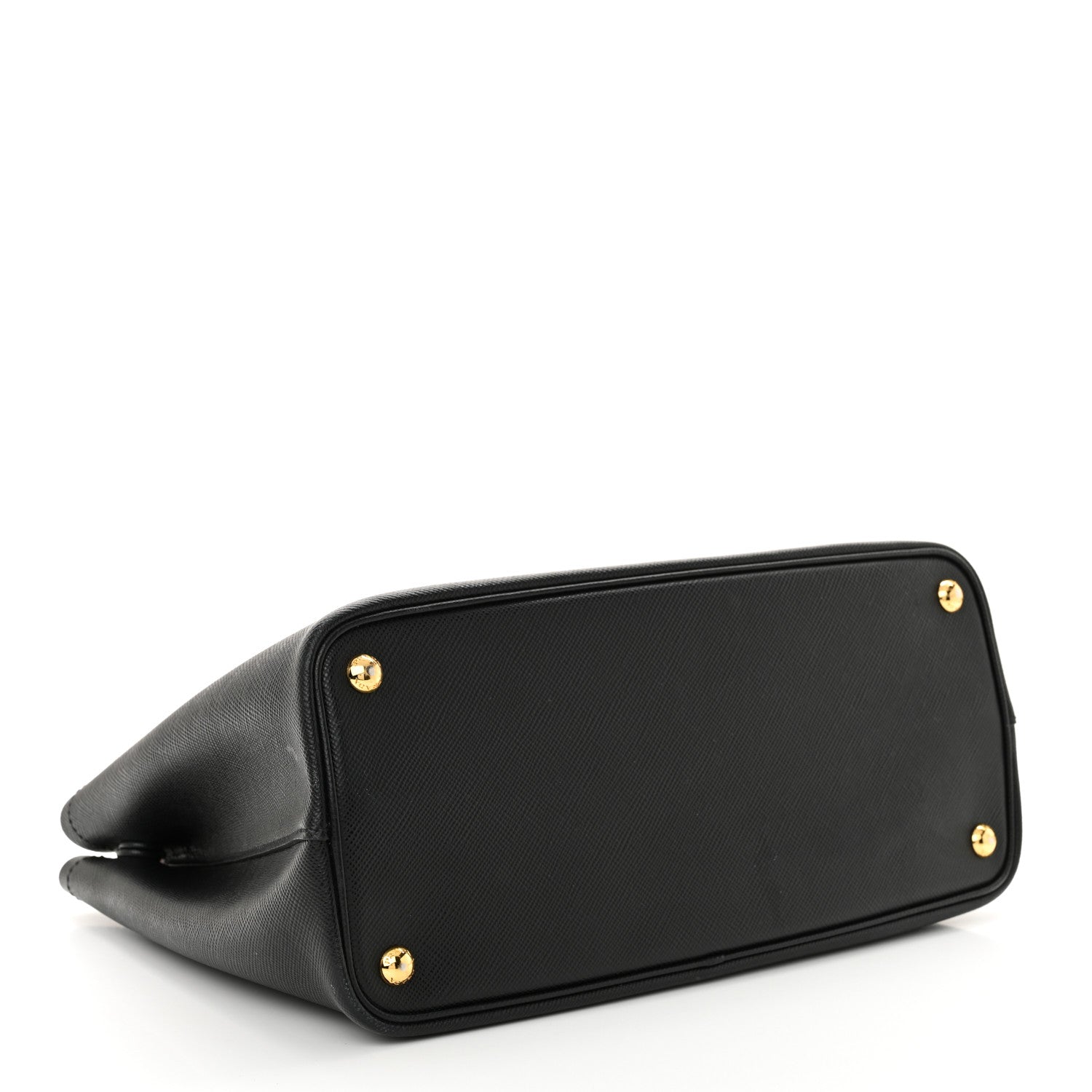Saffiano Cuir Medium Double Bag Black Mughetto
