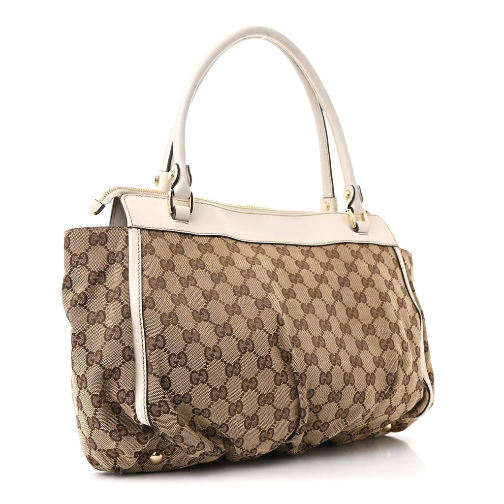 Monogram D Gold Tote Off White