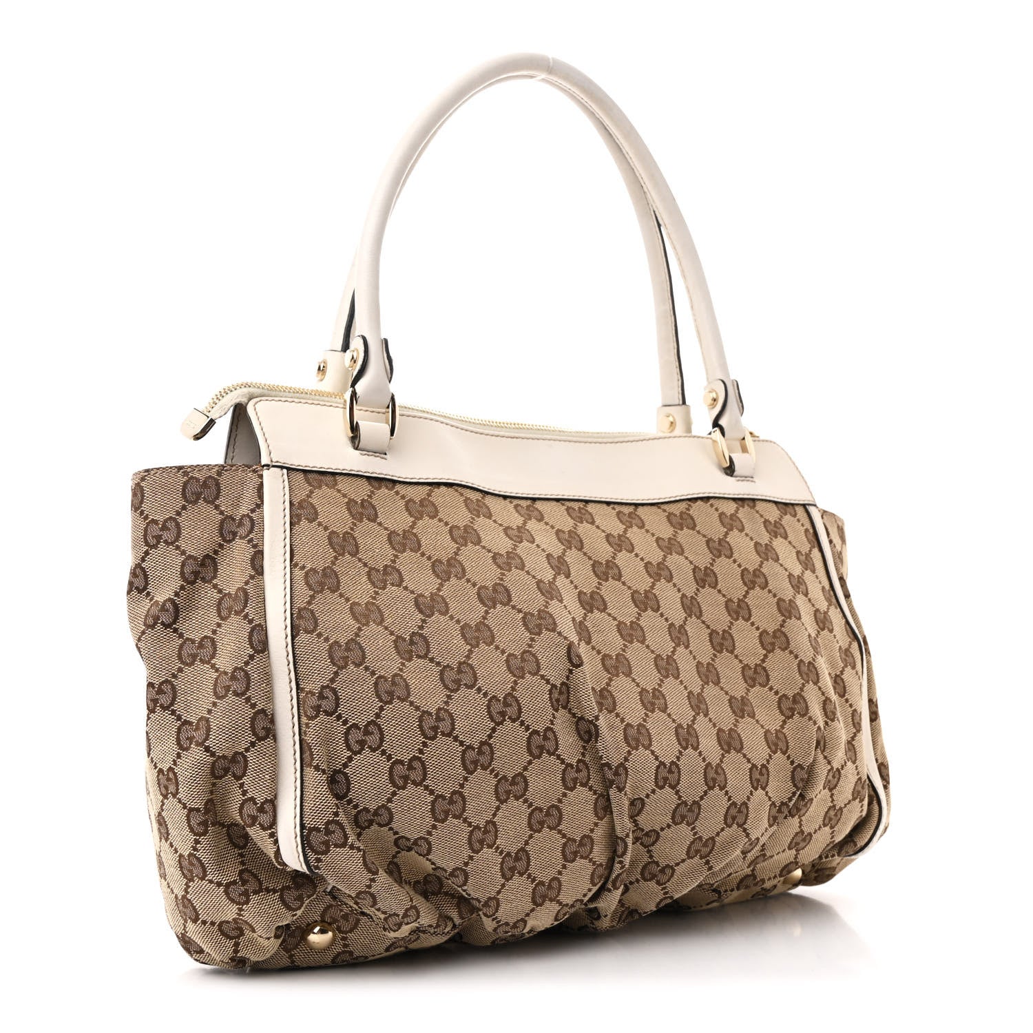 Monogram D Gold Tote Off White