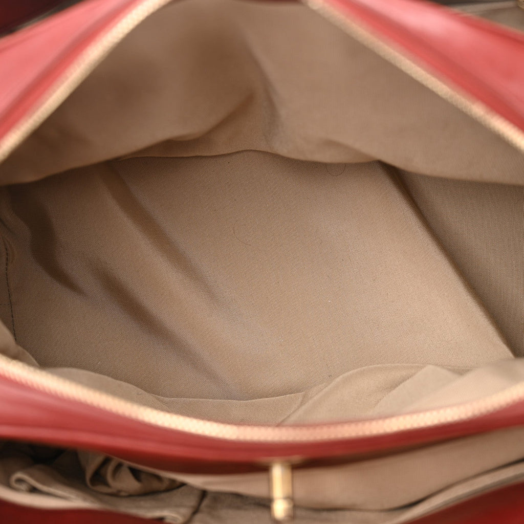 Calfskin Quilted Medium Retro Chain Tote Red
