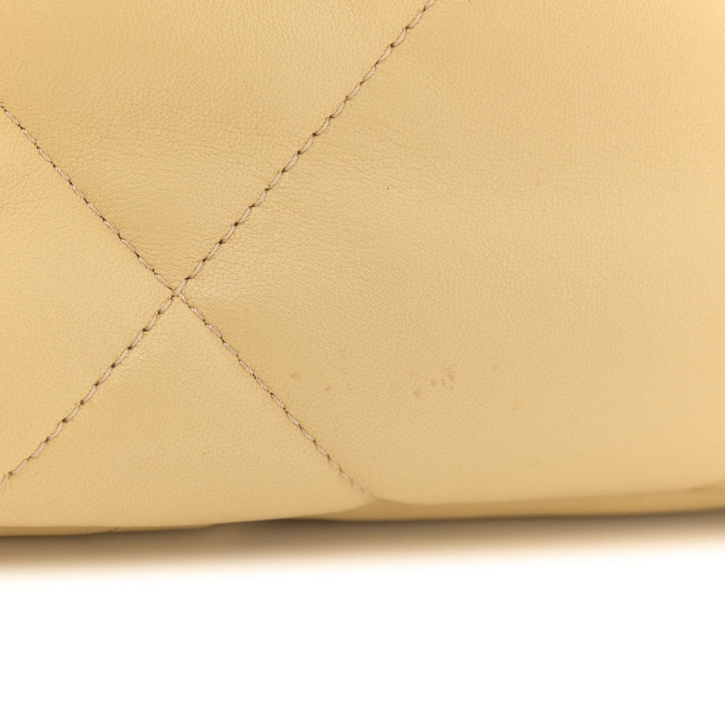 Lambskin Quilted Medium Chanel 19 Flap Yellow