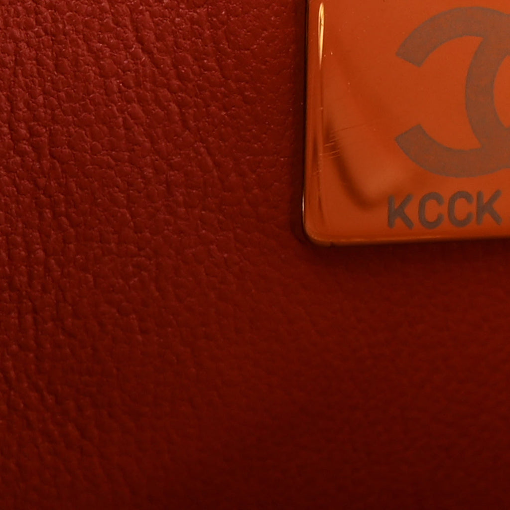 Lambskin Quilted Small Double Flap Red