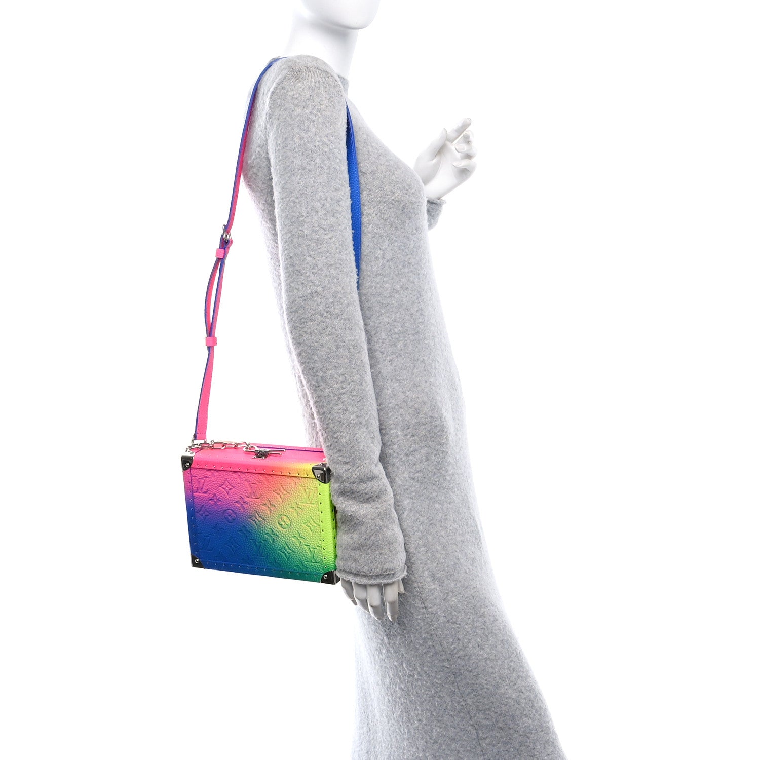 Taurillon Monogram Illusion Clutch Box Multicolor