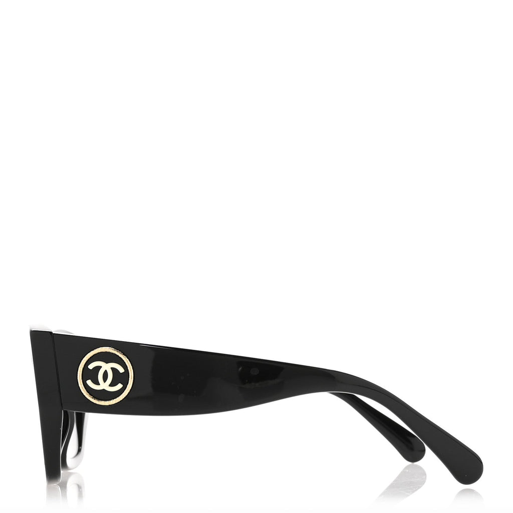 Acetate Polarized Square Sunglasses 5506 Black