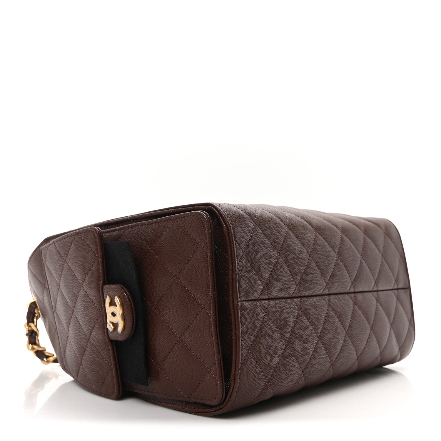 Caviar Quilted Small Chanel 25 Handbag Dark Brown
