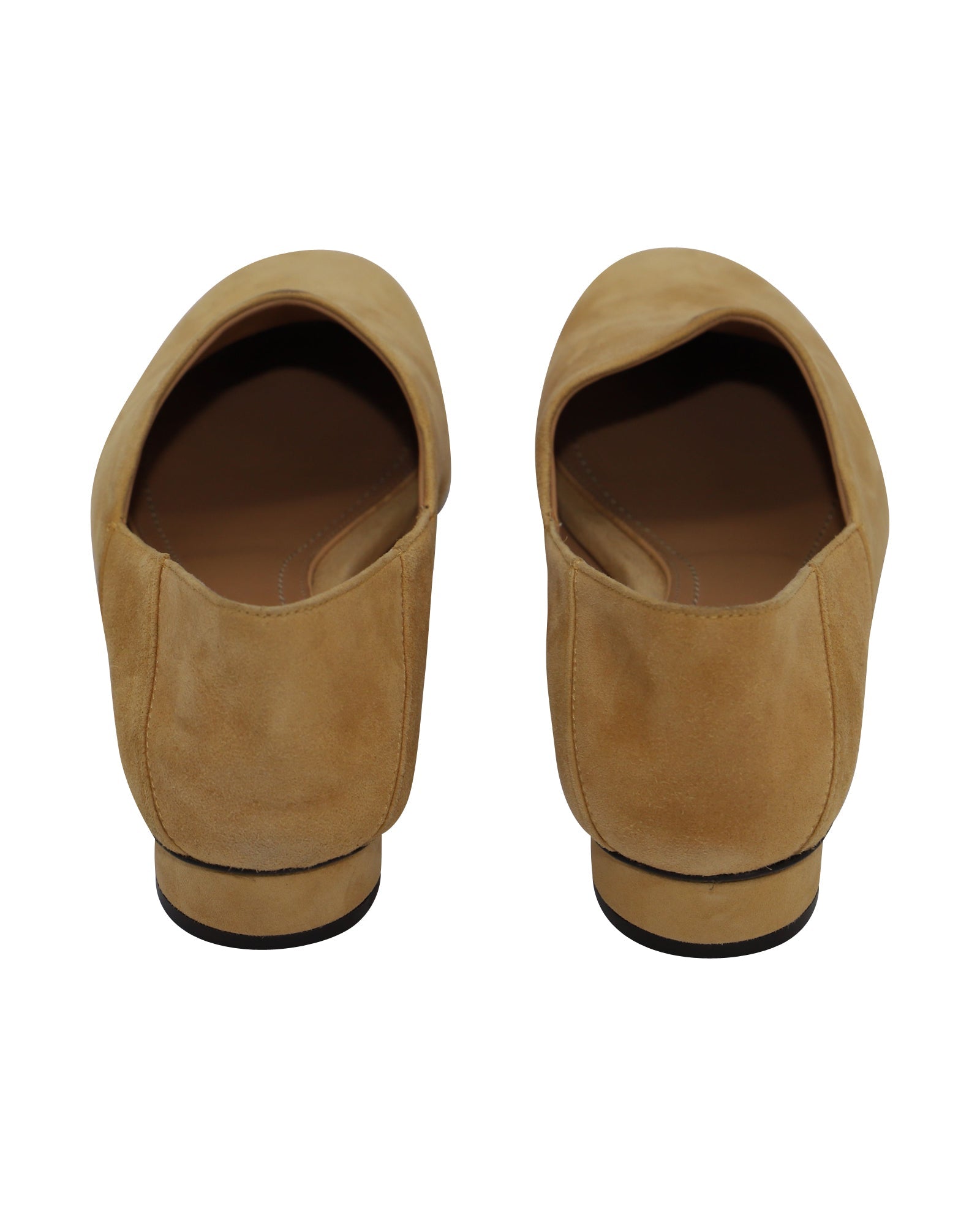 Women's The Row Noelle Collapsible-Heel Loafers in Camel Suede