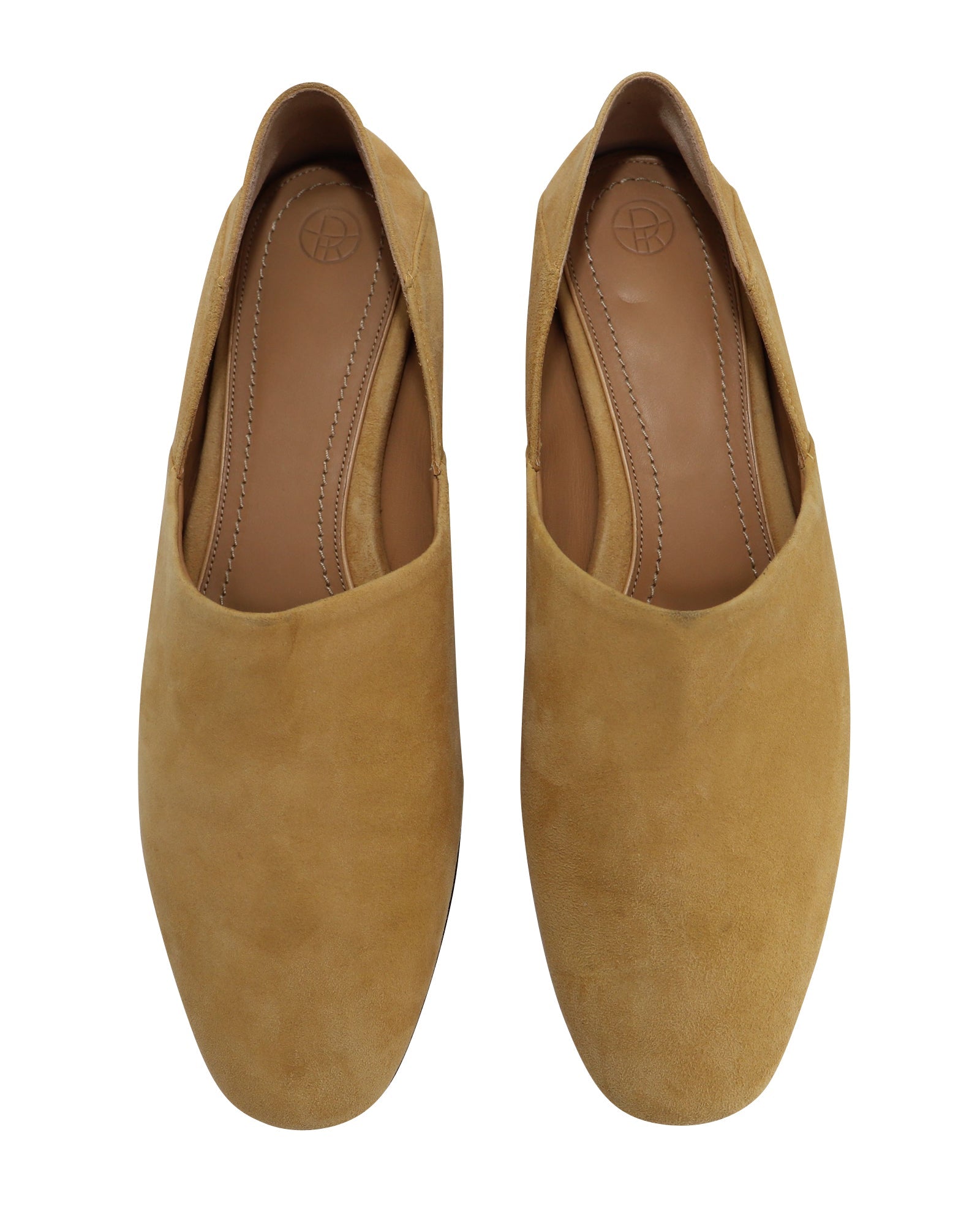 Women's The Row Noelle Collapsible-Heel Loafers in Camel Suede