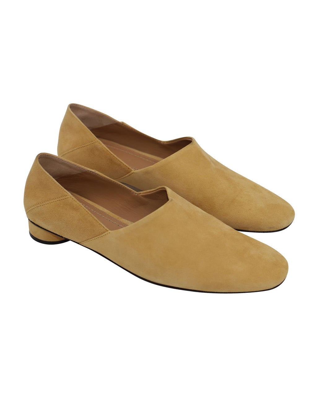 Women's The Row Noelle Collapsible-Heel Loafers in Camel Suede