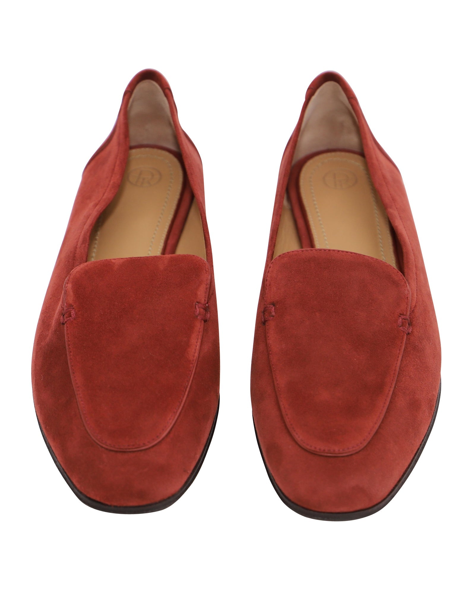 Women's The Row Adam Loafer in Dark Vermillion Suede
