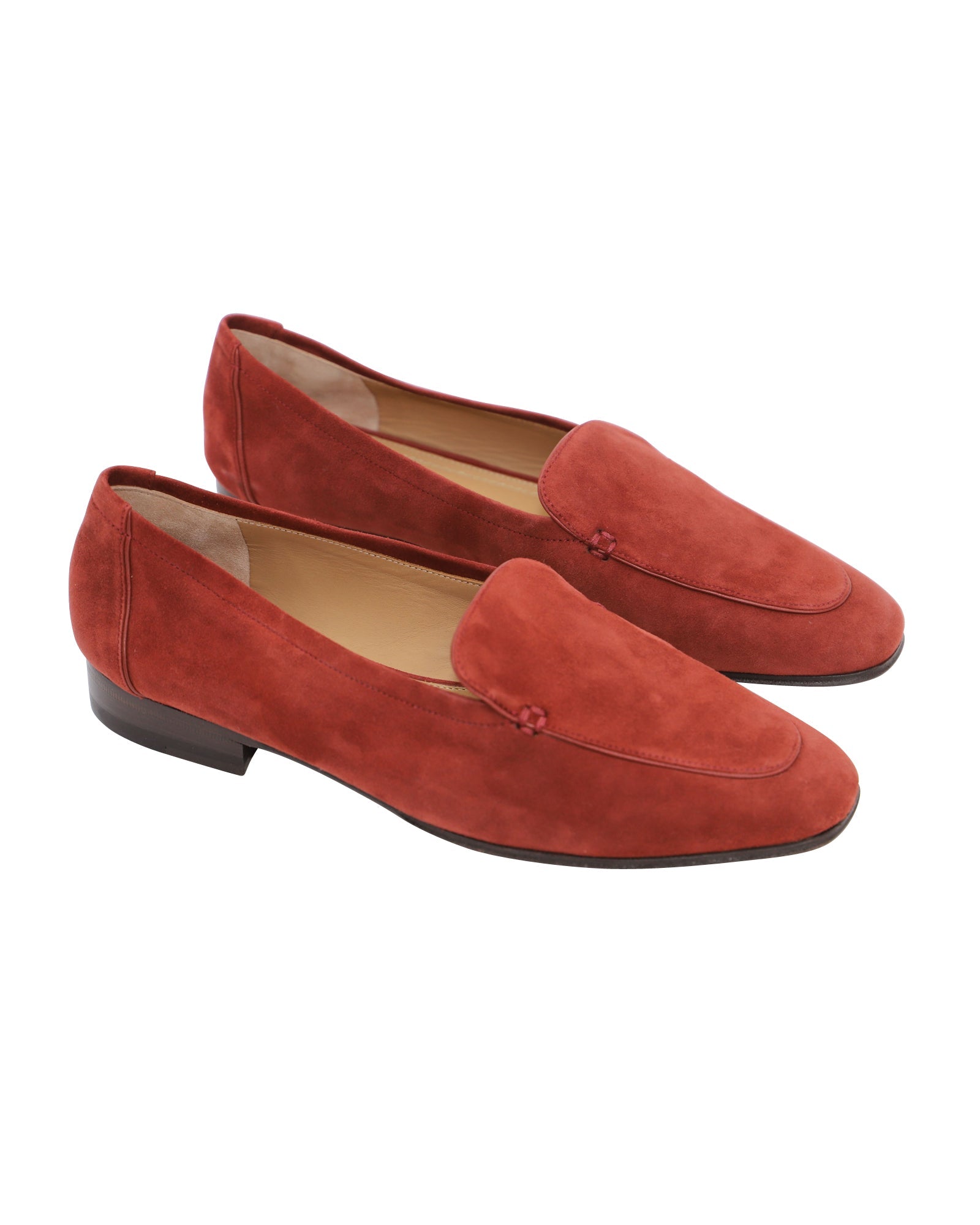 Women's The Row Adam Loafer in Dark Vermillion Suede