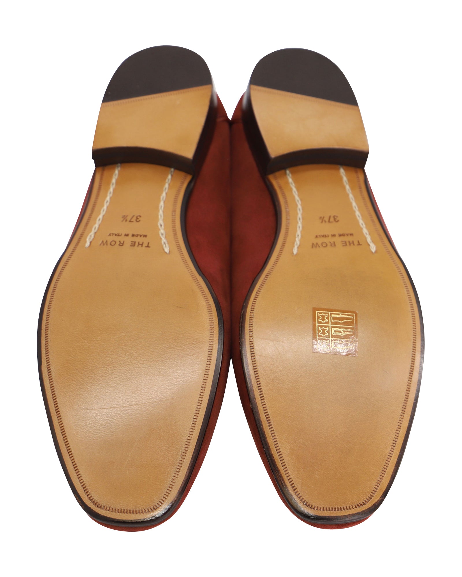 Women's The Row Adam Loafer in Dark Vermillion Suede