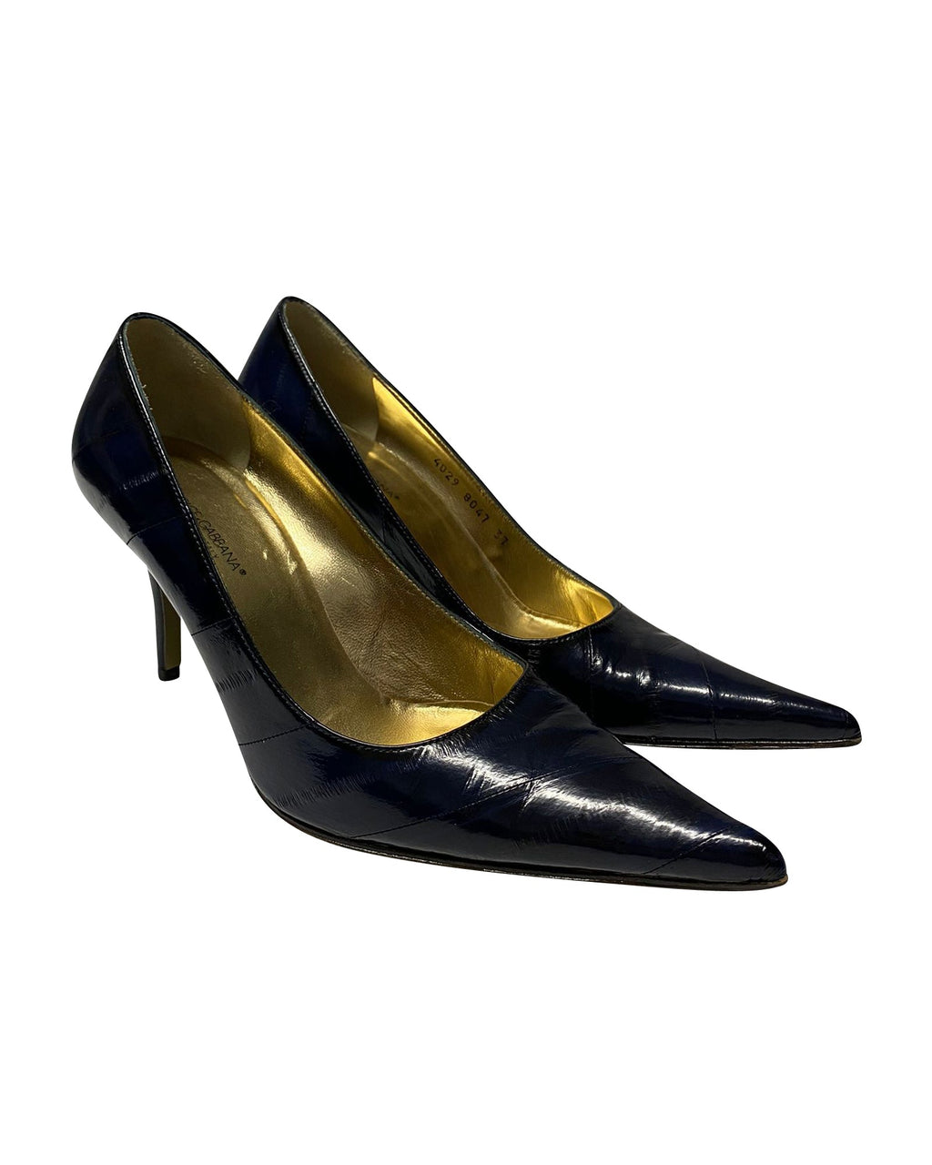 Women's Dolce & Gabbana inale 60 Pumps in Black Eel Leather