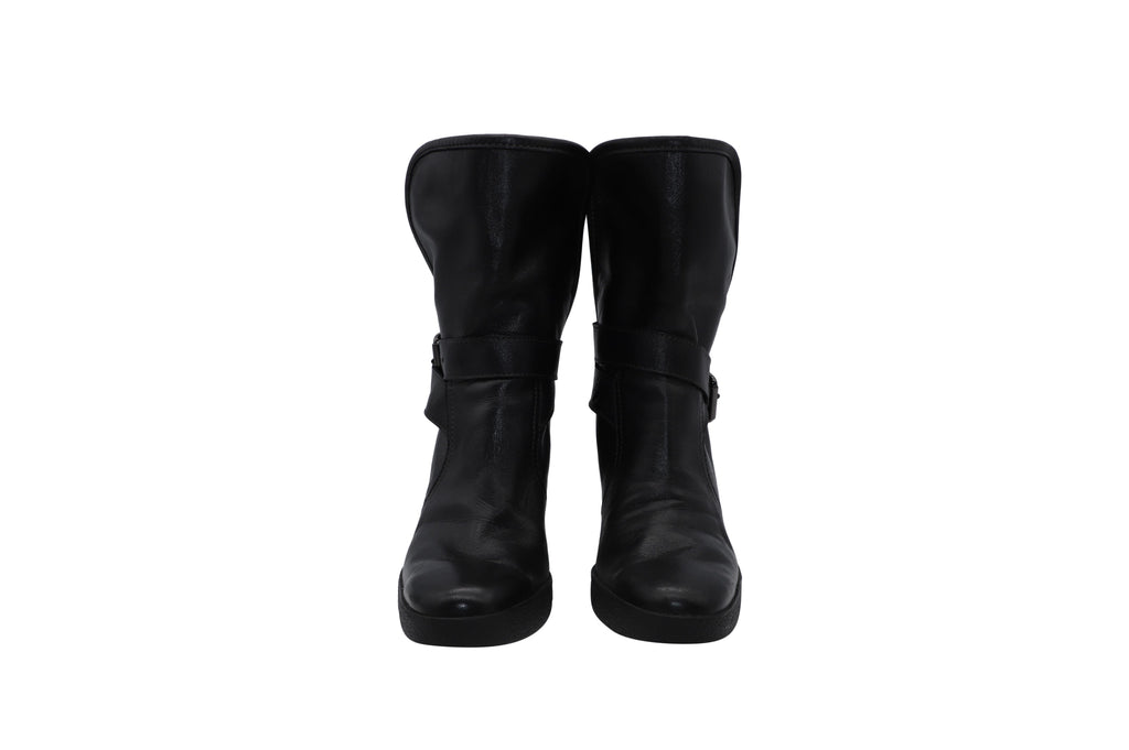 Women's Tod's Buckle Boots in Black Leather