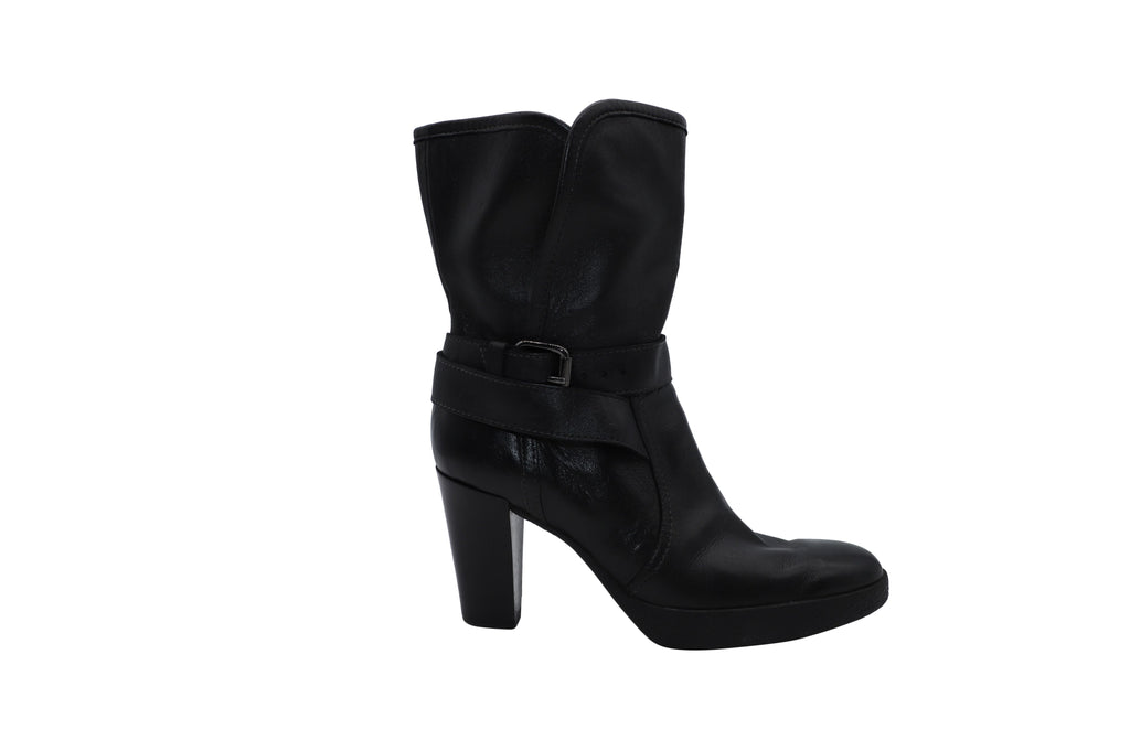 Women's Tod's Buckle Boots in Black Leather