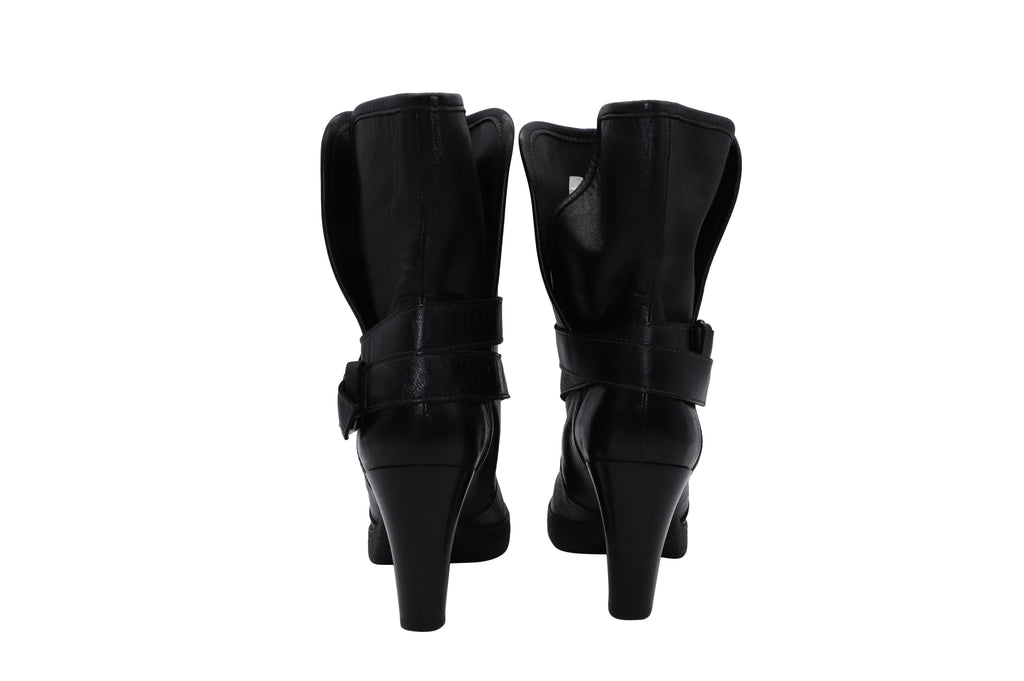 Women's Tod's Buckle Boots in Black Leather