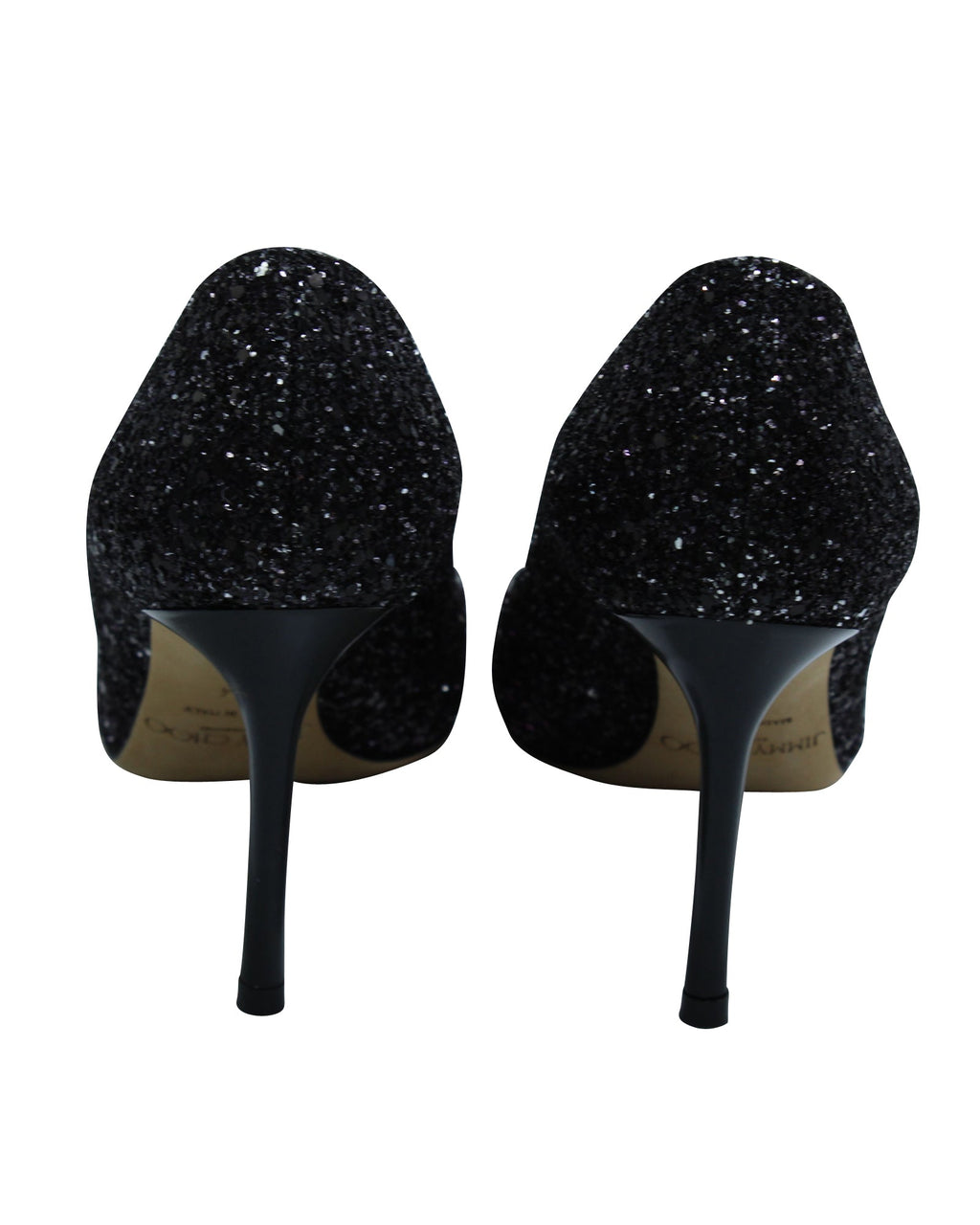 Women's Jimmy Choo Romy 100 Pumps in Pink and Black Glitter