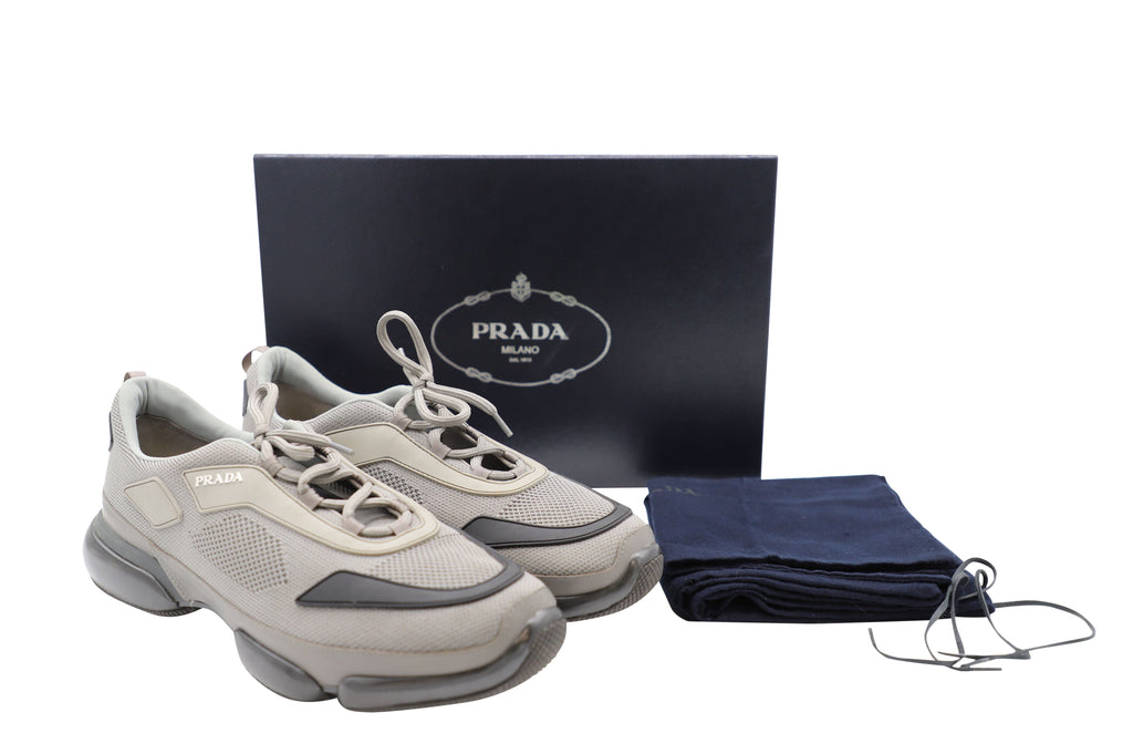 Men's Prada Cloud Bust Sneakers In Grey Synthetic