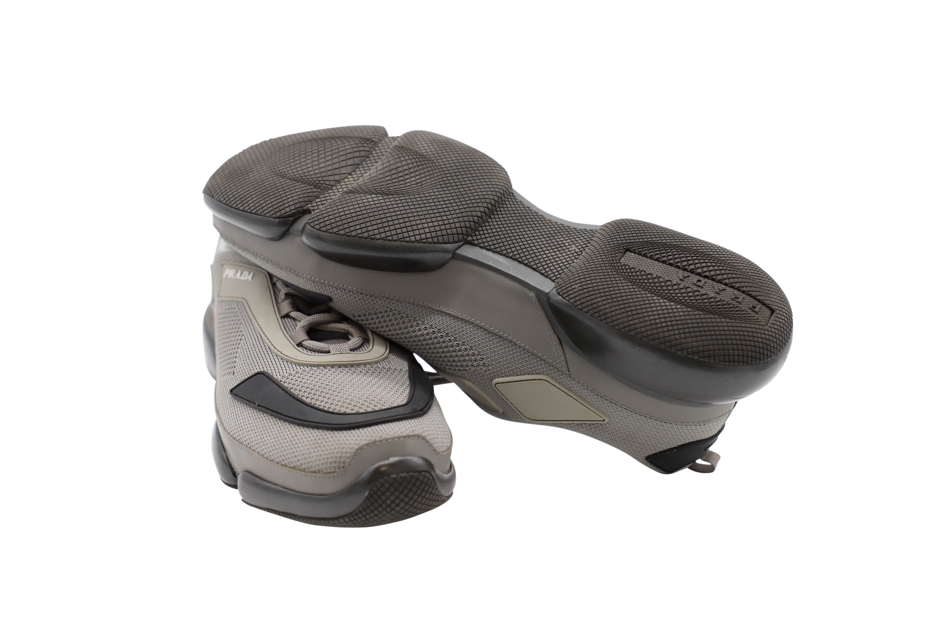 Men's Prada Cloud Bust Sneakers In Grey Synthetic