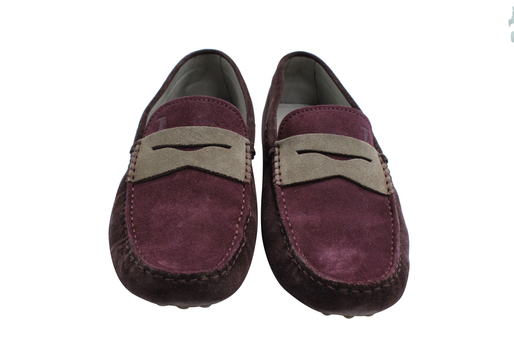 Men's Tod's Gommino Penny Driving Shoes in Purple Suede