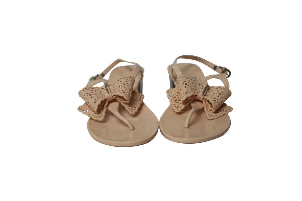 Women's Salvatore Ferragamo Perala Ribbon Thong Sandals in Pink Rubber