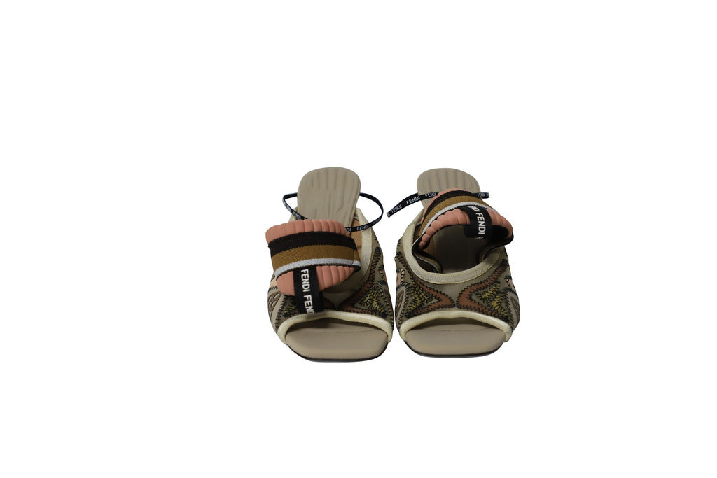 Women's Fendi 70mm Ankle Strap Sandals in Multicolor Synthetic