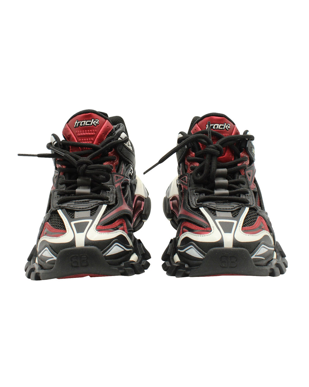 Women's Balenciaga Track 2. Sneakers in Black/Red Nylon